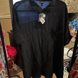 ANA black sheer top NWT size 2x